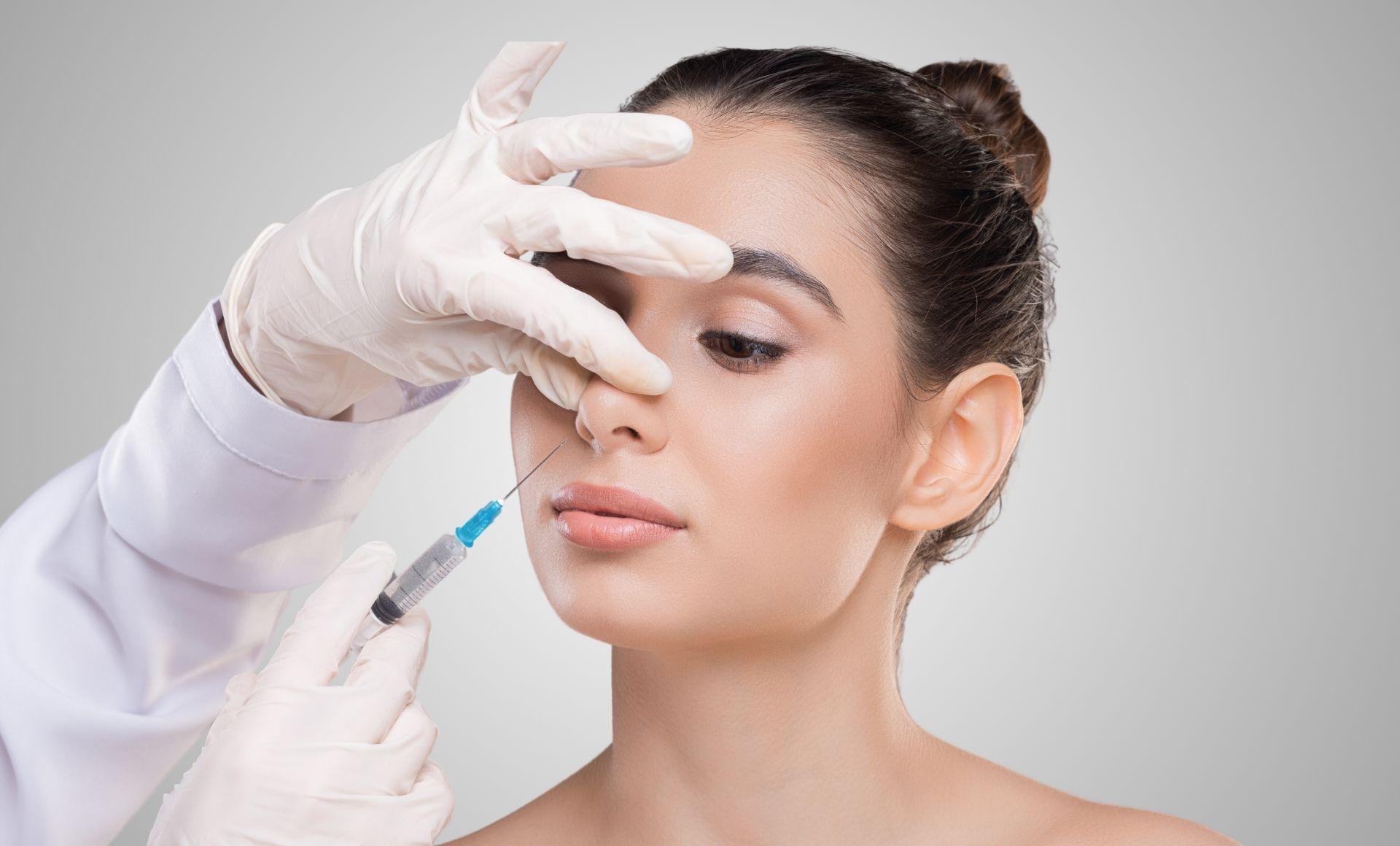 Before/after non-surgical rhinoplasty at Yeny Liscano MedSpa